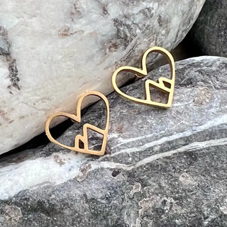 Heart Mountain Stud Earrings-Earrings-Wonderland-Stella Violet Boutique in Arvada, Colorado