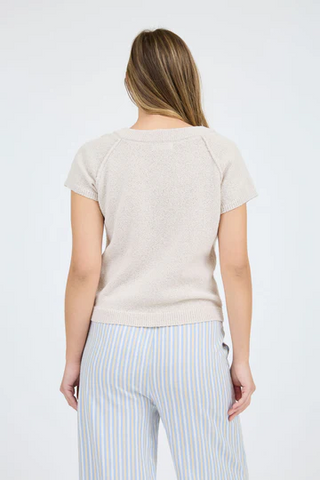 Exposed Seam Short Sleeve Sweater-Shirts & Tops-Blu Pepper-Stella Violet Boutique in Arvada, Colorado