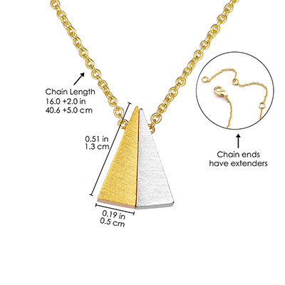 Double Triangle Charm Necklace-Necklaces-Lauren-Spencer-Stella Violet Boutique in Arvada, Colorado