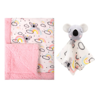 Baby Blanket & Lovey Gift Set - Koala Rainbow-Baby Gift Sets-Gaz Concepts-Stella Violet Boutique in Arvada, Colorado