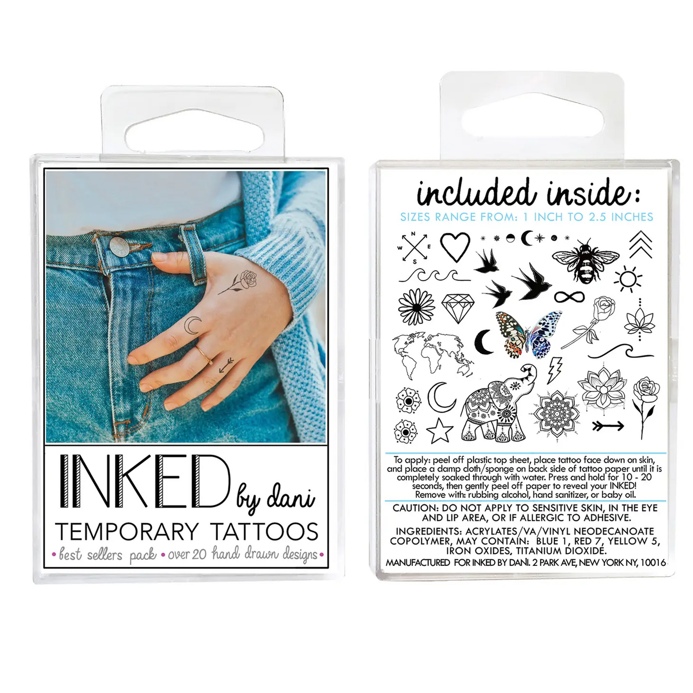 Best Sellers Temporary Tattoo Pack-INKED by Dani-Stella Violet Boutique in Arvada, Colorado