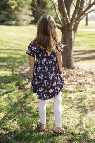 Black Cactus on Fleek Tunic-Dresses-Sparkledots - Little Jo Lemon-Stella Violet Boutique in Arvada, Colorado