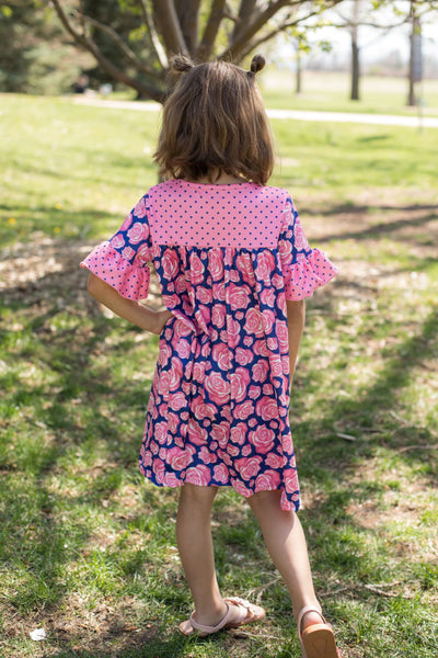 Pop of Roses Dress-Dresses-Pete & Lucy-Stella Violet Boutique in Arvada, Colorado