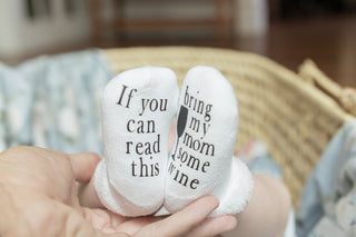 Bring My Mom Some Wine Infant Socks-Socks-Dorothy's Reason-Stella Violet Boutique in Arvada, Colorado