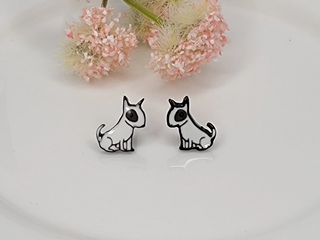 Bull Terrier Earrings-Earrings-Betty Oh-Stella Violet Boutique in Arvada, Colorado