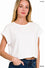 Cropped Folded Sleeve Tee-Shirts & Tops-Zenana-Stella Violet Boutique in Arvada, Colorado