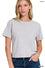 Cropped Short Sleeve Tee-Shirts & Tops-Zenana-Stella Violet Boutique in Arvada, Colorado