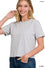 Cropped Short Sleeve Tee-Shirts & Tops-Zenana-Stella Violet Boutique in Arvada, Colorado