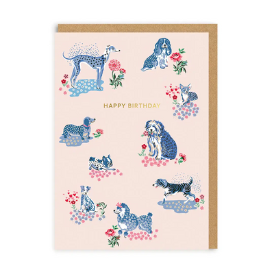 Cath Kidston Happy Birthday Puppy Fields Greeting Card-Greeting Card-Ohh Deer-Stella Violet Boutique in Arvada, Colorado