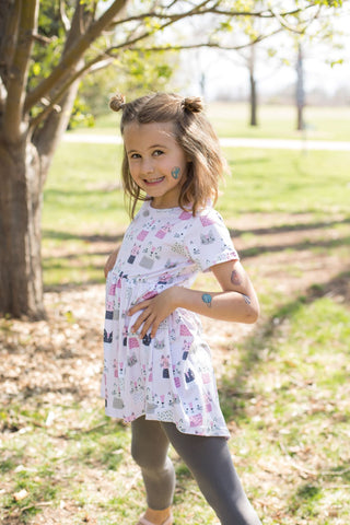 Catsplosion Tunic-Dresses-Sparkledots - Little Jo Lemon-Stella Violet Boutique in Arvada, Colorado