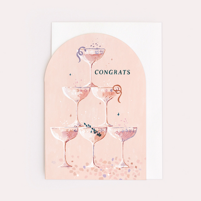 Champagne Congratulations Card-Greeting Card-Sister Paper Co.-Stella Violet Boutique in Arvada, Colorado