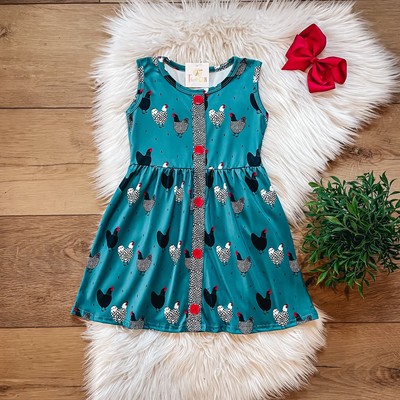 Chicken Coop Dress-Dress-Wellington Design Co - TwoCan-Stella Violet Boutique in Arvada, Colorado