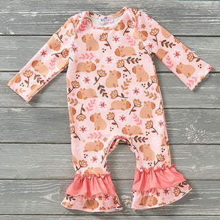 Cuddly Capybaras Infant Romper-Dress-Pete & Lucy-Stella Violet Boutique in Arvada, Colorado