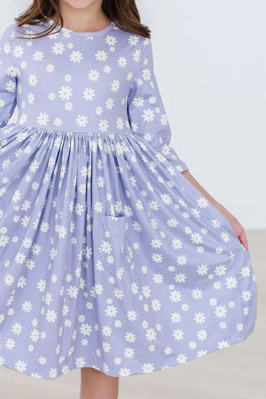 Dainty Daisies 3/4 Sleeve Pocket Twirl Dress-Dresses-Mila & Rose-Stella Violet Boutique in Arvada, Colorado