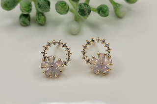 Daisy Wreath Stud Earrings-Earrings-Betty Oh-Stella Violet Boutique in Arvada, Colorado