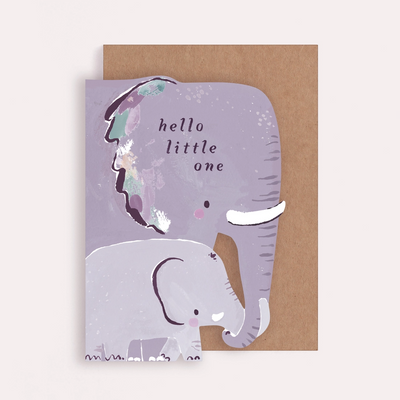 Elephant New Baby Card-Greeting Card-Sister Paper Co.-Stella Violet Boutique in Arvada, Colorado