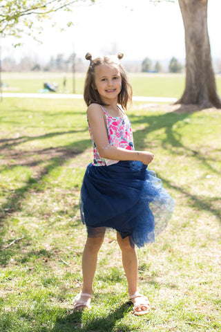 Flower Friends Tulle Dress-Dress-Pete & Lucy-Stella Violet Boutique in Arvada, Colorado