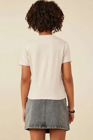 Girls Sequin Paneled Twofer T-Shirt-Shirts & Tops-Hayden LA-Stella Violet Boutique in Arvada, Colorado