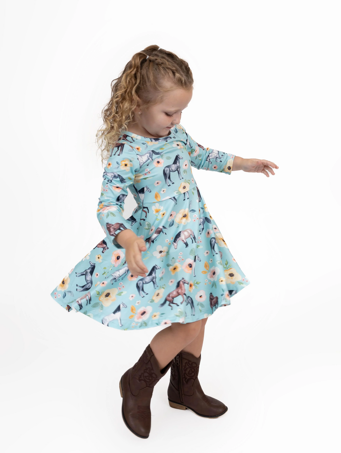 Gallop Away Twirl Dress-Dresses-Pete & Lucy-Stella Violet Boutique in Arvada, Colorado