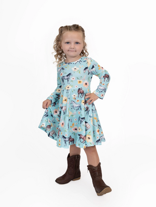 Gallop Away Twirl Dress-Dresses-Pete & Lucy-Stella Violet Boutique in Arvada, Colorado