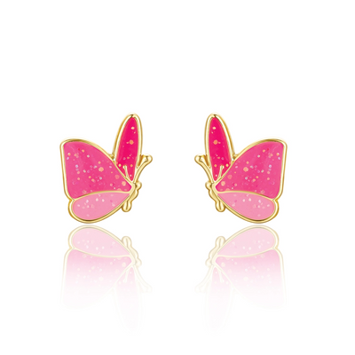 Glitter Butterfly Cutie Stud Earrings-Earrings-Girl Nation-Stella Violet Boutique in Arvada, Colorado