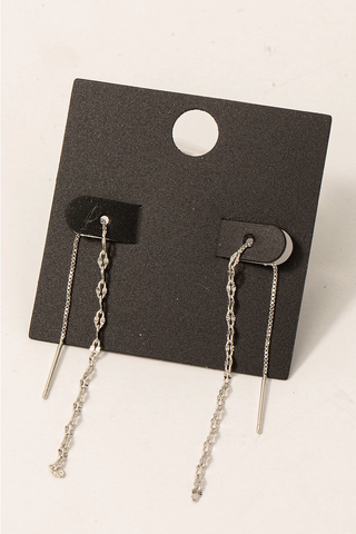 Dainty Chain Threader Earrings-Earrings-Fame Accessories-Stella Violet Boutique in Arvada, Colorado