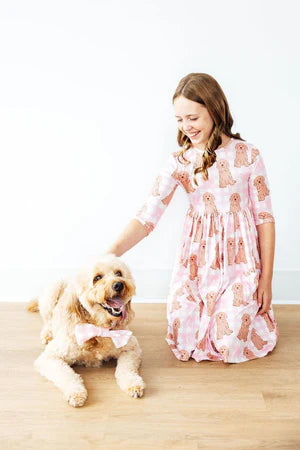 Goldendoodle 3/4 Sleeve Pocket Twirl Dress-Dresses-Mila & Rose-Stella Violet Boutique in Arvada, Colorado