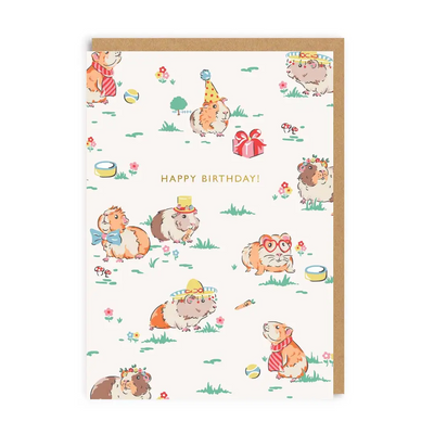 Guinea Pig Happy Birthday Greeting Card-Greeting Card-Ohh Deer-Stella Violet Boutique in Arvada, Colorado