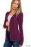 Snap Button Sweater Cardigan-Shirts & Tops-Zenana-Stella Violet Boutique in Arvada, Colorado