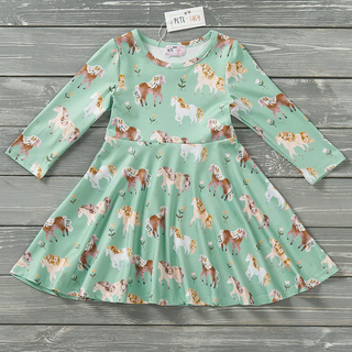 Happy Horses Twirl Dress-Dress-Pete & Lucy-Stella Violet Boutique in Arvada, Colorado