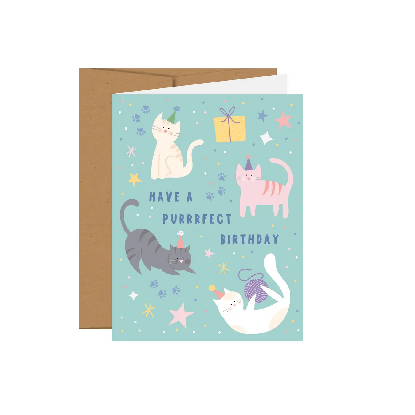 Have A Purrrfect Birthday Greeting Card-Greeting Card-Pippi Post-Stella Violet Boutique in Arvada, Colorado