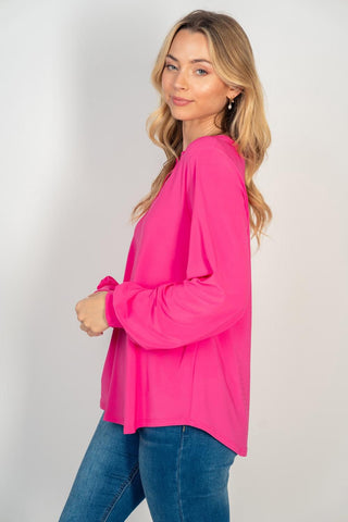 V-Neck Blouse-Shirts & Tops-White Birch-Stella Violet Boutique in Arvada, Colorado