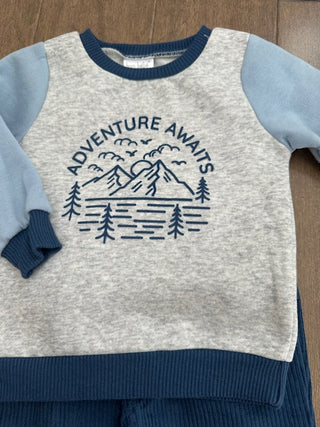 Adventure Awaits Fleece + Cord Set-Baby & Toddler Outfits-Bon Bebe-Stella Violet Boutique in Arvada, Colorado