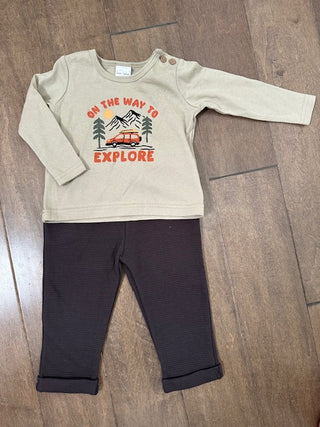 On The Way To Explore Graphic Set-Baby & Toddler Outfits-Bon Bebe-Stella Violet Boutique in Arvada, Colorado