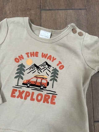 On The Way To Explore Graphic Set-Baby & Toddler Outfits-Bon Bebe-Stella Violet Boutique in Arvada, Colorado