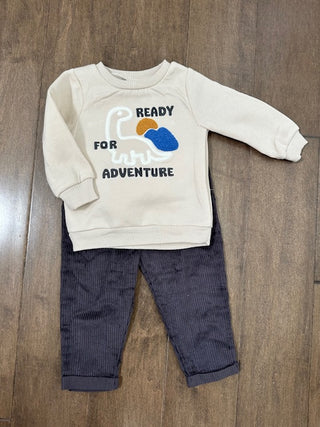 Ready for Adventure Fleece + Cord Set-Baby & Toddler Outfits-Bon Bebe-Stella Violet Boutique in Arvada, Colorado