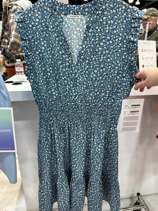 Ditsy Bloom Smocked Waist Dress-Top-Staccato-Stella Violet Boutique in Arvada, Colorado