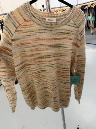 The "Morning Hero" Heathered Knit Sweater – Olive & Rust ☕️-Apparel & Accessories-P.S. Kate-Stella Violet Boutique in Arvada, Colorado