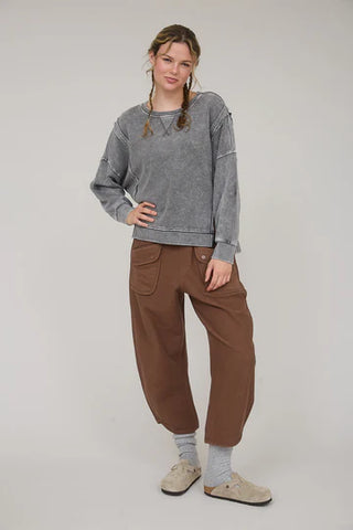 Worn-In Wonder Striped Sweatshirt-Shirts & Tops-Blu Pepper-Stella Violet Boutique in Arvada, Colorado