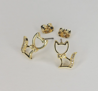 Cat Silhouette Post Earring-Earrings-Betty Oh-Stella Violet Boutique in Arvada, Colorado