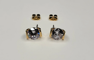 Half Bezel Solitaire Studs-Earrings-Betty Oh-Stella Violet Boutique in Arvada, Colorado