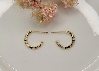 Cubic Zirconia Hoop Earrings-Earrings-Betty Oh-Stella Violet Boutique in Arvada, Colorado