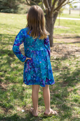 Jewel-Toned Paint Splatter Twirl Dress-Stella Violet-Stella Violet Boutique in Arvada, Colorado