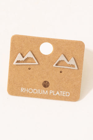 Mini Mountain Cutout Stud Earrings-Stella Violet-Stella Violet Boutique in Arvada, Colorado