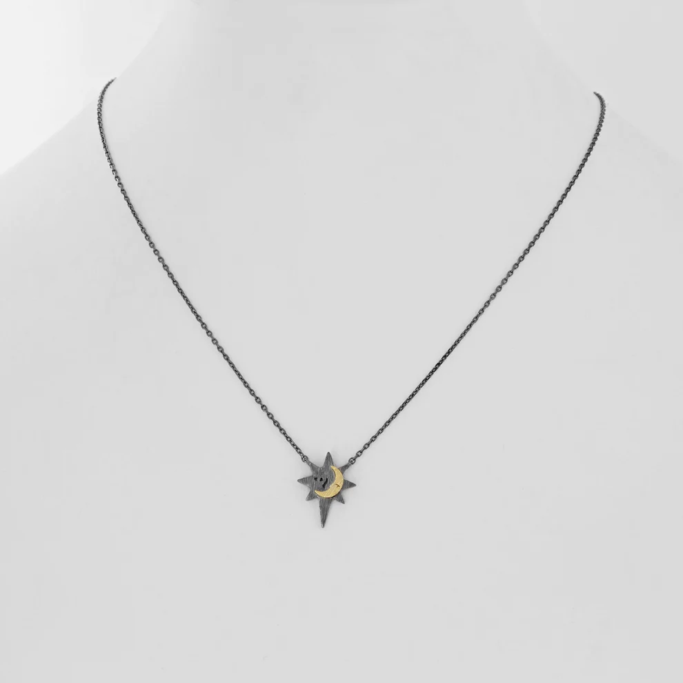 Starburst Moon Necklace-Jewelry-Stella Violet-Stella Violet Boutique in Arvada, Colorado