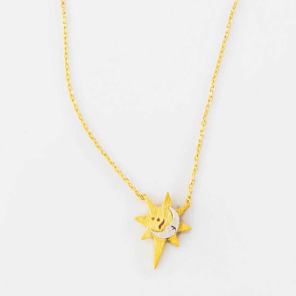 Starburst Moon Necklace-Jewelry-Stella Violet-Stella Violet Boutique in Arvada, Colorado