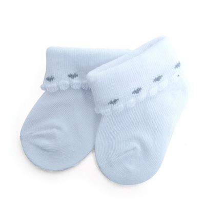 Babies Socks with Scallop Edging-Socks-Selini NY-Stella Violet Boutique in Arvada, Colorado