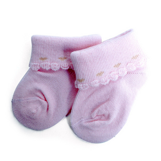 Babies Socks with Scallop Edging-Socks-Selini NY-Stella Violet Boutique in Arvada, Colorado