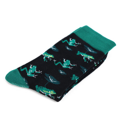 Women's Green Frog Socks-Socks-Selini NY-Stella Violet Boutique in Arvada, Colorado