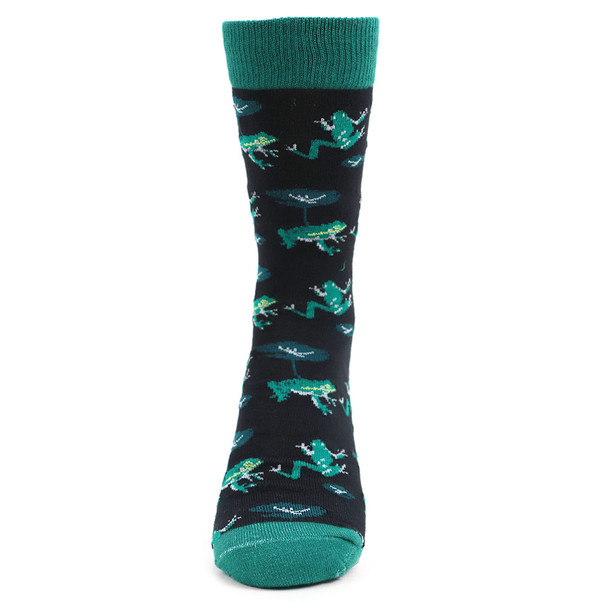 Women's Green Frog Socks-Socks-Selini NY-Stella Violet Boutique in Arvada, Colorado